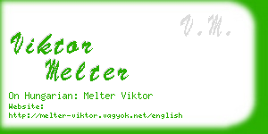 viktor melter business card